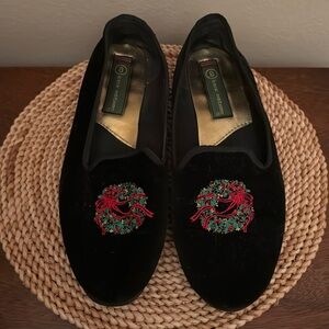 Velvet Christmas Wreath Flats - Size 8